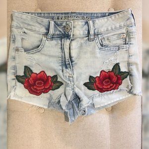 AE Denim Emroidered shorts